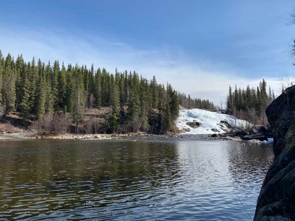 Aurora village yellowknife northwest territories summer cameron falls hike 10