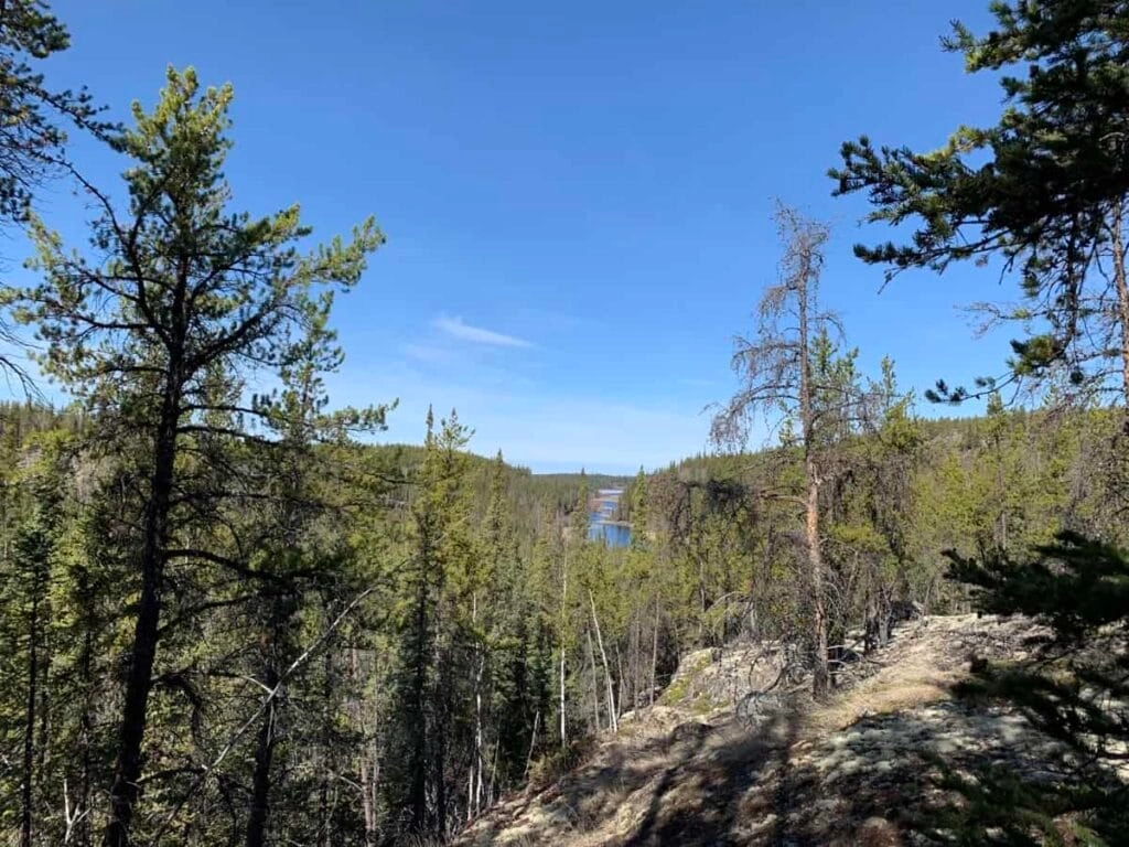 Aurora village yellowknife northwest territories summer cameron falls hike