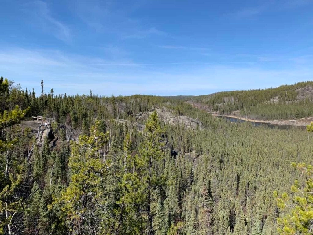 Aurora village yellowknife northwest territories summer cameron falls hike 17