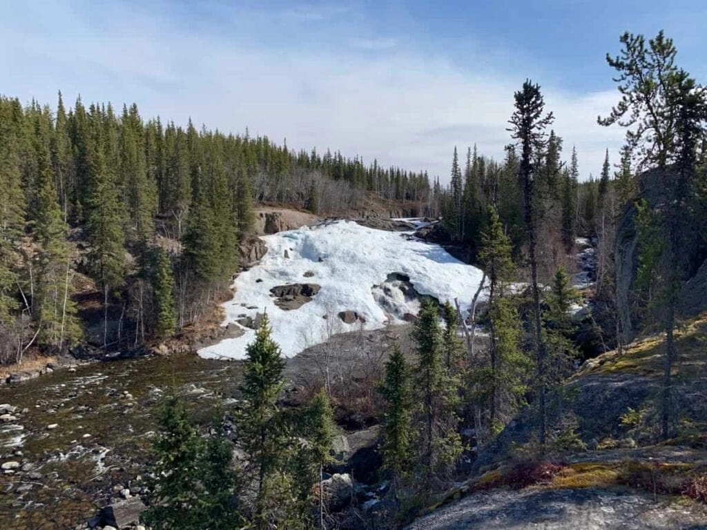 Aurora village yellowknife northwest territories summer cameron falls hike 8