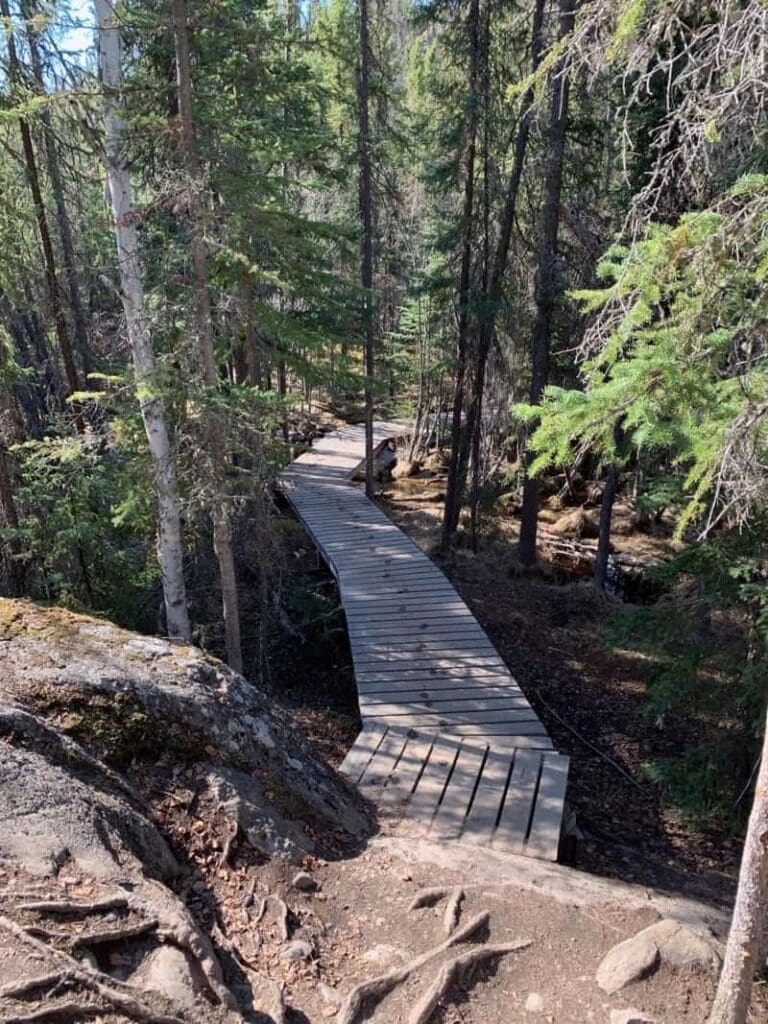 Aurora village yellowknife northwest territories summer cameron falls hike port