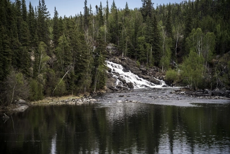 Looking at cameron falls from a distance on the ingraham trail 800